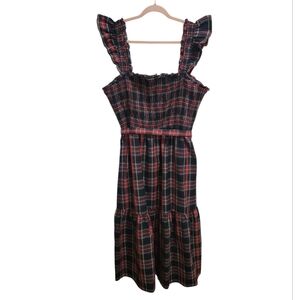 NWT NY&C Plaid Flutter Sleeved Dress